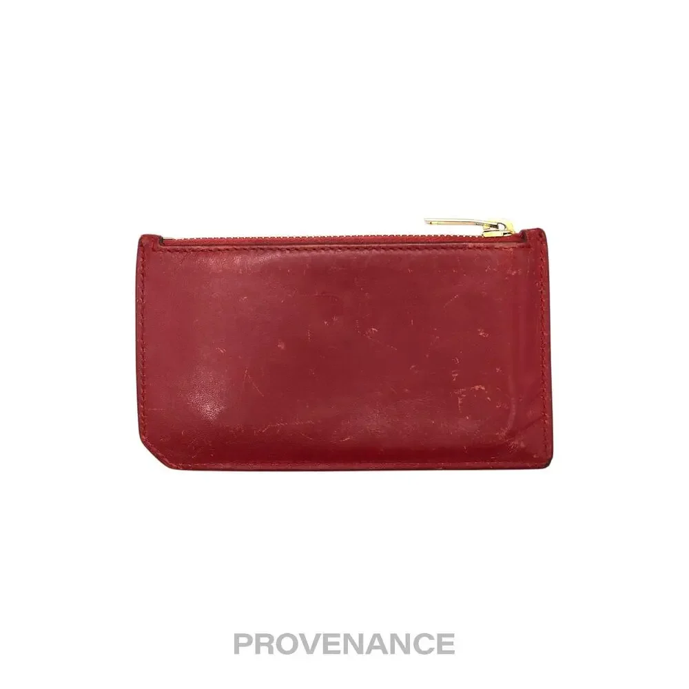🔴 Saint Laurent Paris SLP Fragment Zip Card Wallet - Red - Picture 2 of 8